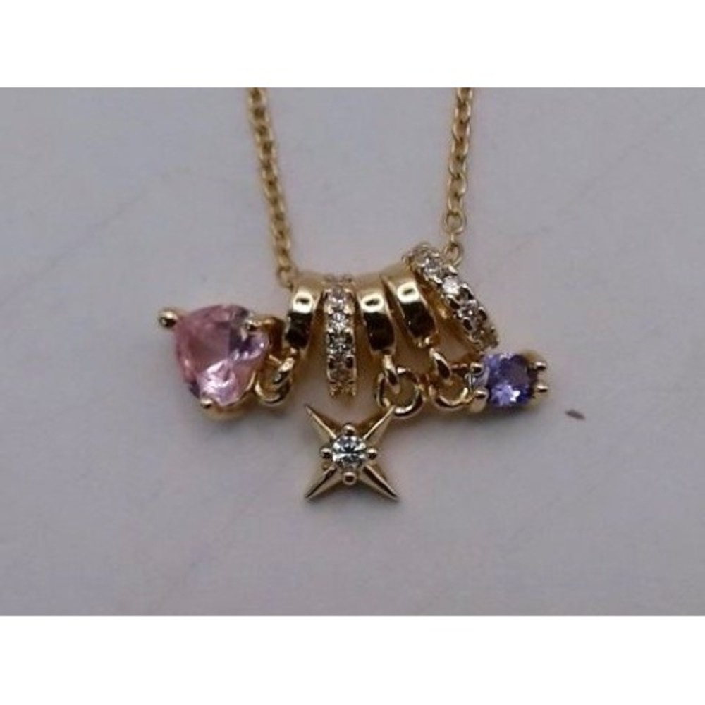 Gold Plated, Stainless Steel Charm Necklace, BRAND NEW!